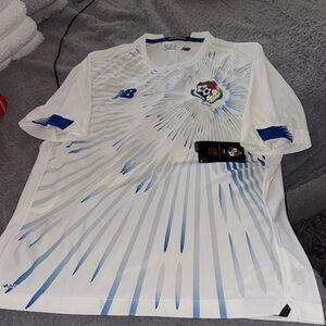 New Balance Men's White and Blue Jersey